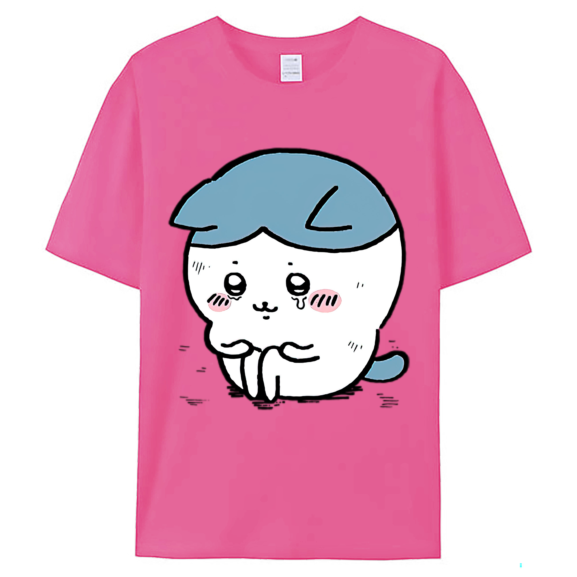 （画像用） ちいかわ ハチワレ Chii-kawa hachiware レディースカジュアルプリントTシャツ（綿100％）